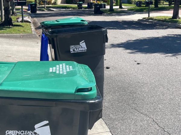Lake Sawyer South - Trash cans on street